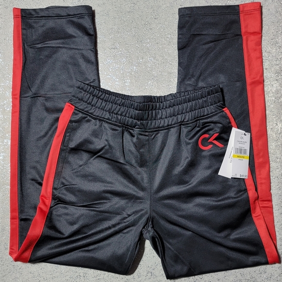 🖤❤️NEW Calvin Klein Performance Black/Red Boys TrackPants Medium (10/12) - Picture 8 of 11